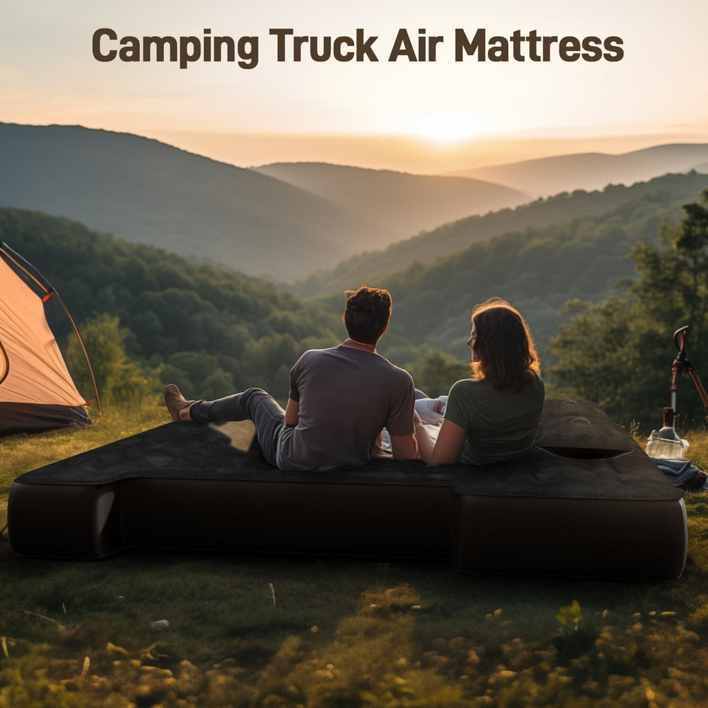 Truck Bed Air Mattress 6-6.5ft Full Size Inflatable Pickup Airbed W/ Pump Tent