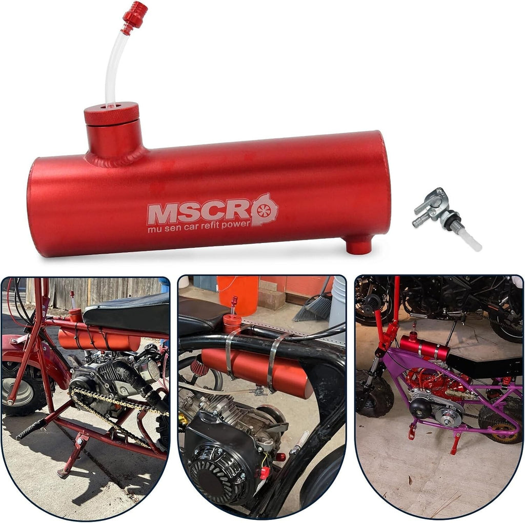 Gas Tank 3x10 - Mini Bike Coleman CT200U & EX BT200X Predator Go Kart Red Alum.