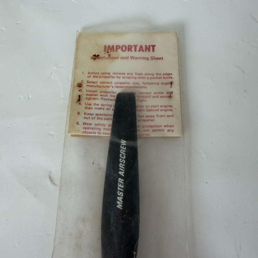 Master Airscrew G/F 3 Series 10 x 6" MA1060P Pusher Propeller NOS Glass Nylon