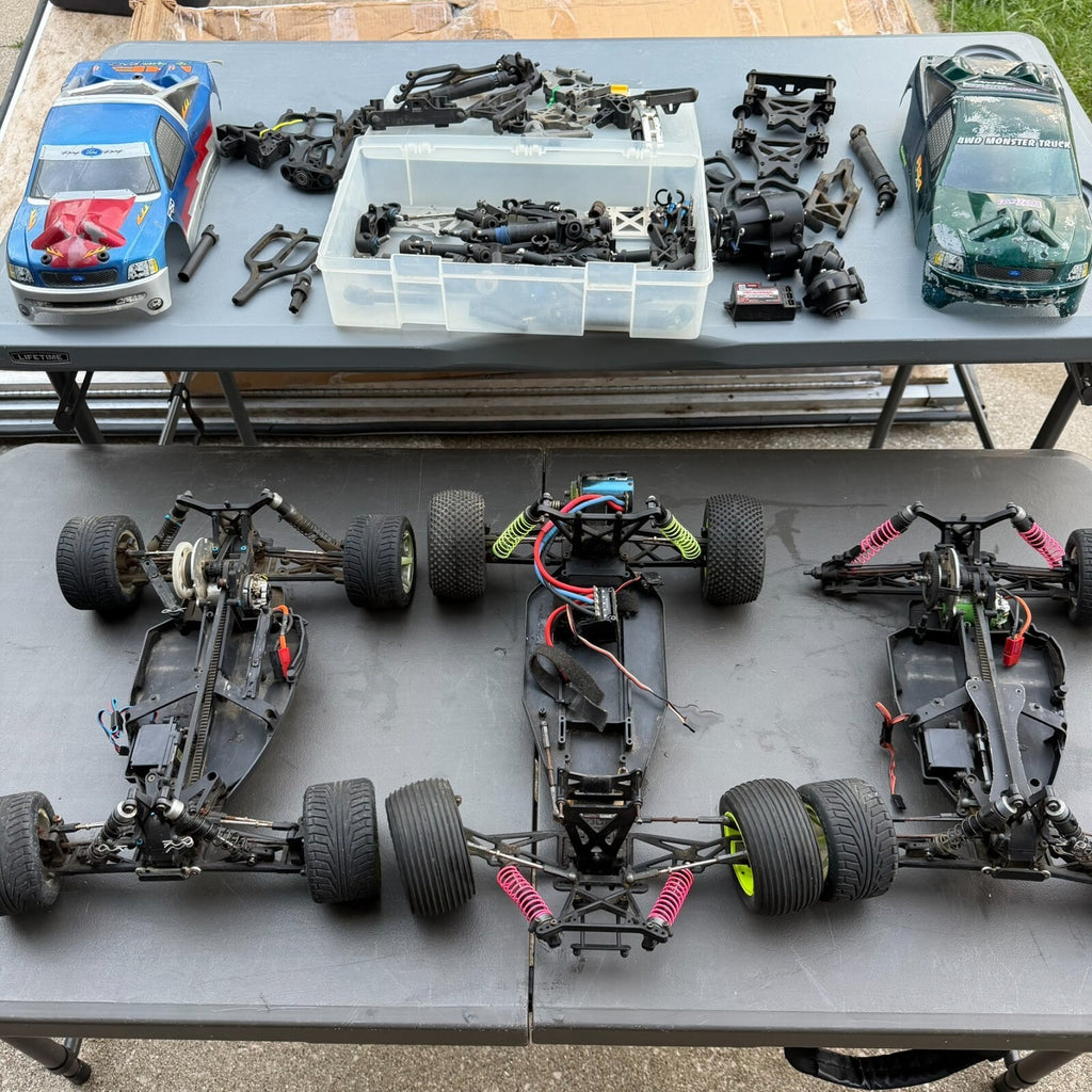 RC Car Truck Buggy Lot w/ Parts- Electric Losi MPI Team Associated rs4 xx4 sc10
