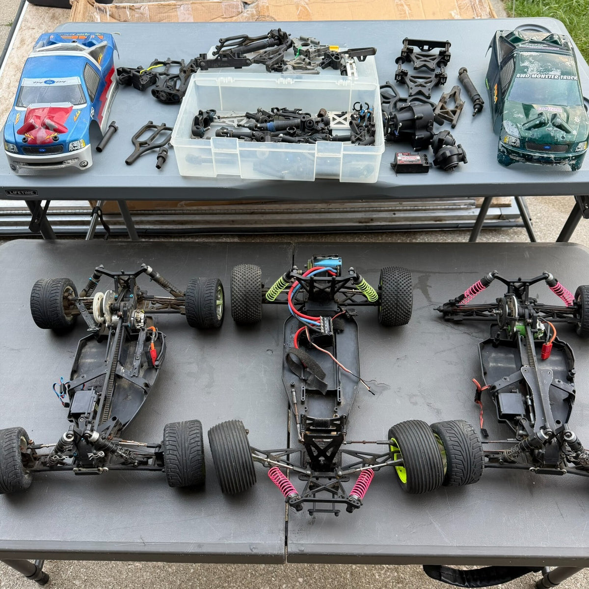 RC Car Truck Buggy Lot w/ Parts- Electric Losi MPI Team Associated rs4 xx4 sc10