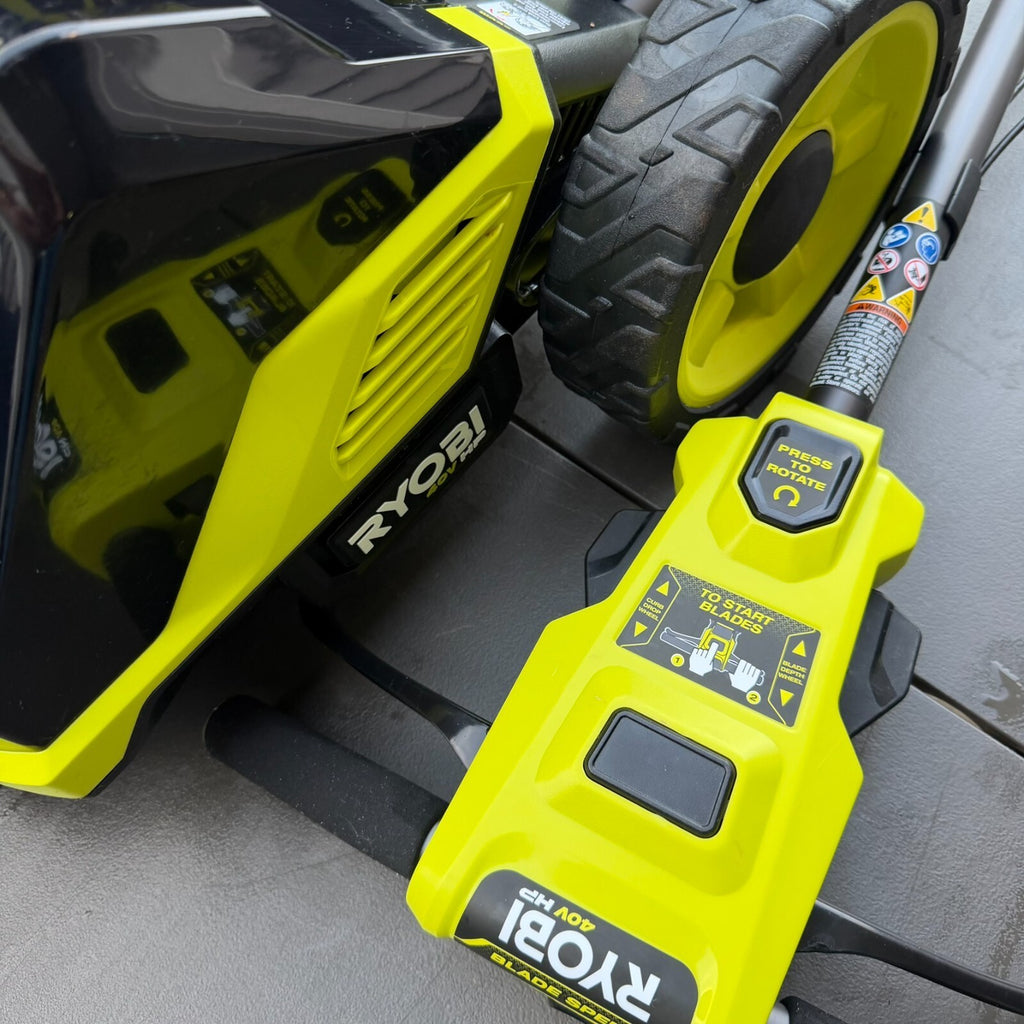 RYOBI 40V HP Brushless 9 in. Cordless Edger (Tool Only) RY40706BTL 3 Wheeled