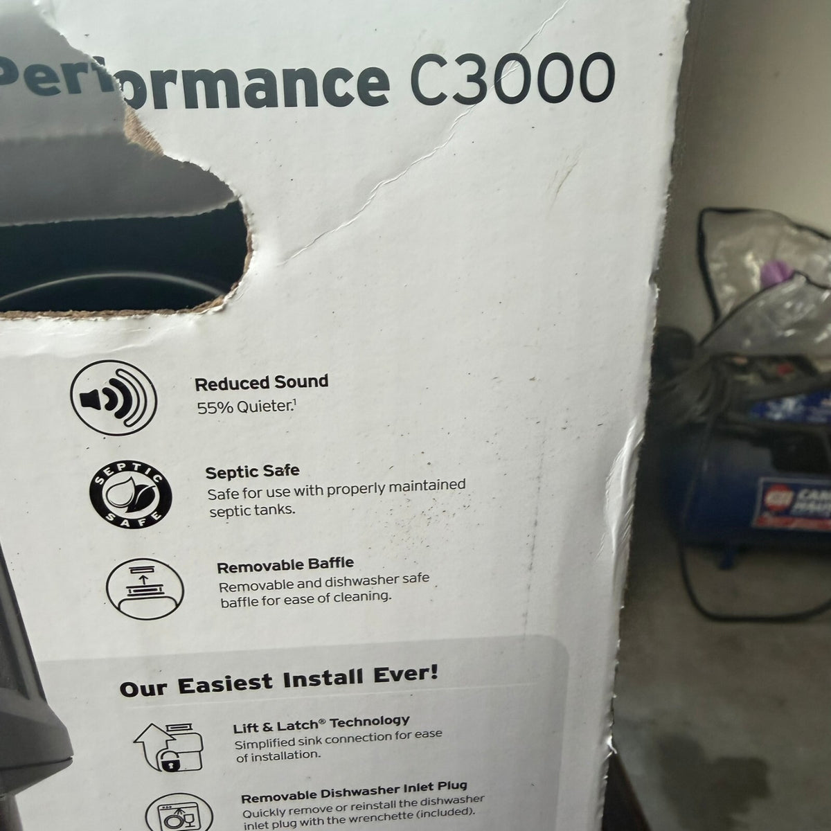 InSinkErator C3000 Performance 0.75HP Garbage Disposal Quiet 3/4 HP Tested