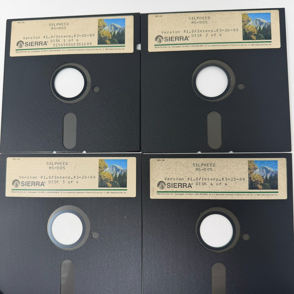 Vintage Silpheed MS-DOS Computer Game Set 1987- Hard & Floppy Disk