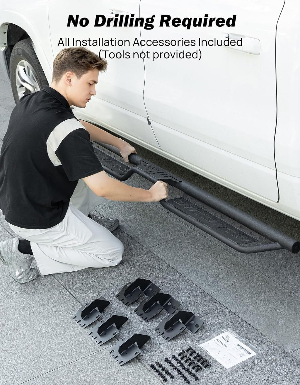 Running Boards 2019-2026 Dodge Ram 1500 Crew Cab Bed Access Side Step Nerf Bar