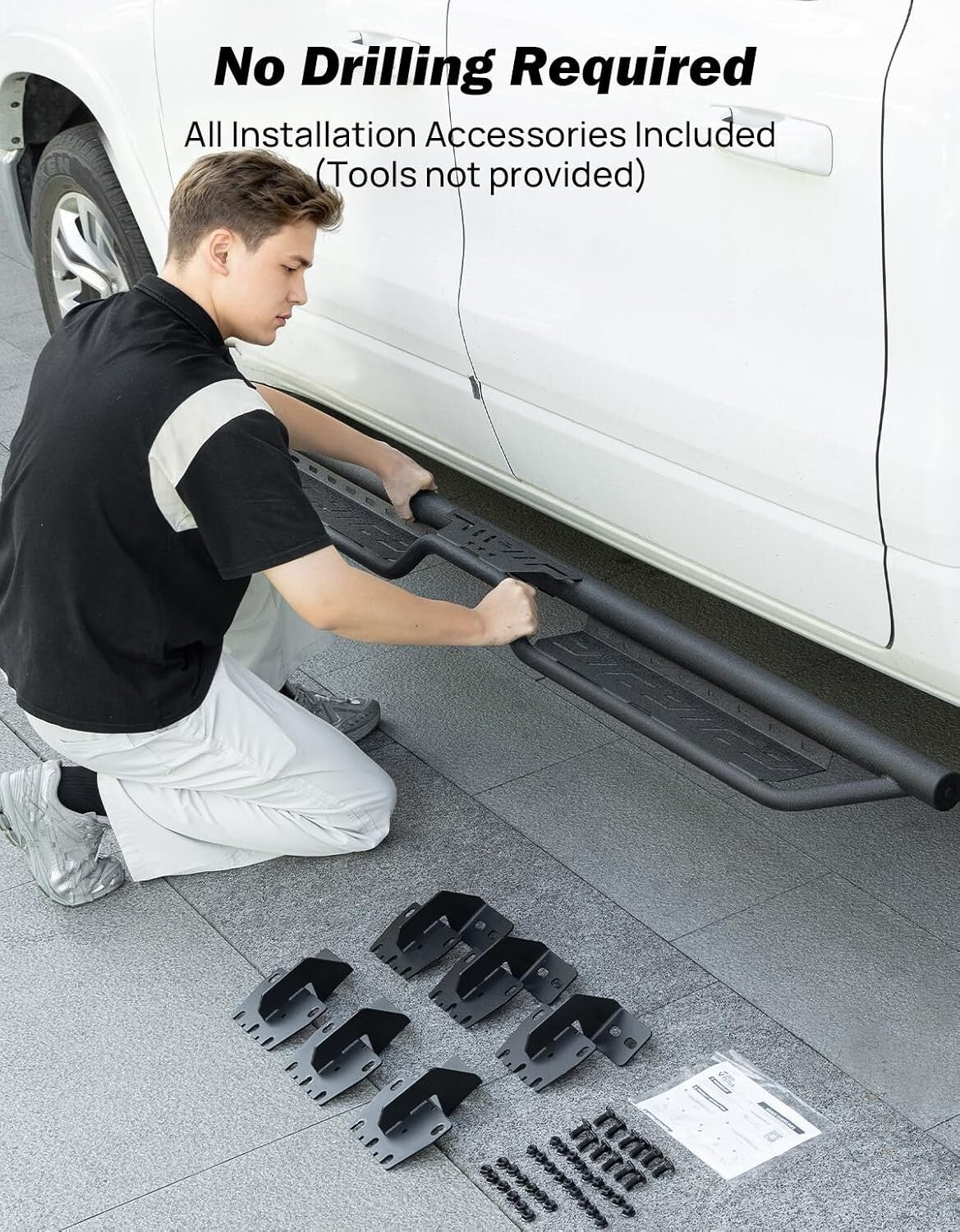 Running Boards 2019-2026 Dodge Ram 1500 Crew Cab Bed Access Side Step Nerf Bar