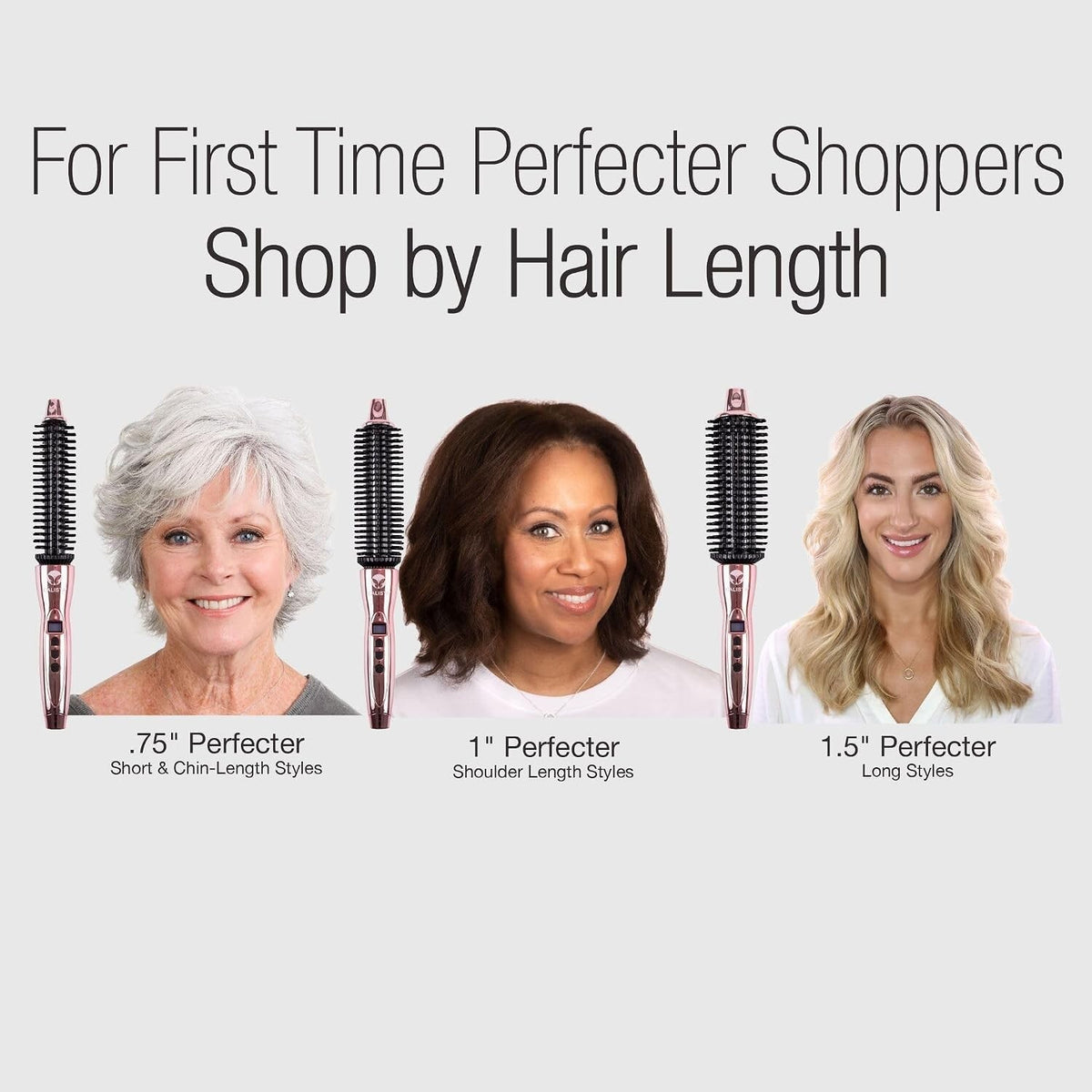 Calista Perfecter Pro Heated Round Brush 0.75" Rose Gold Volumizer Curler Styler