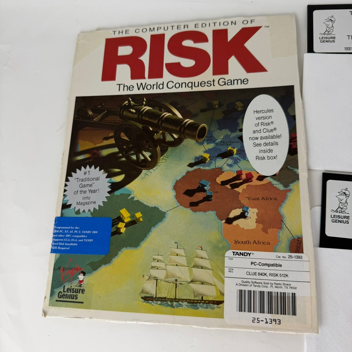 Vintage 1989 Computer Edition: RISK IBM PC Tandy 5.25"/3.5" Video Game