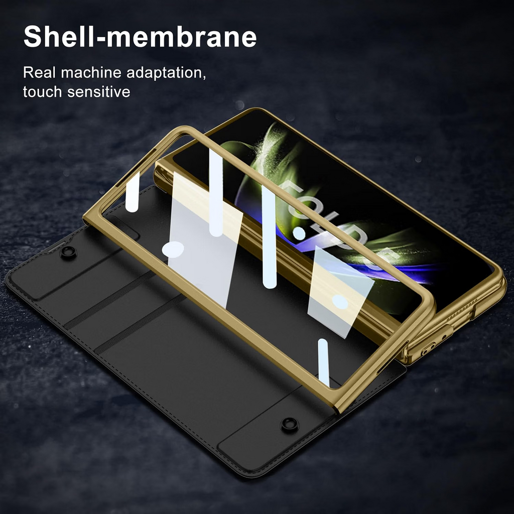 Samsung Galaxy Z Fold 5 Full Body Wallet Case Screen Protector S Pen - Image 2