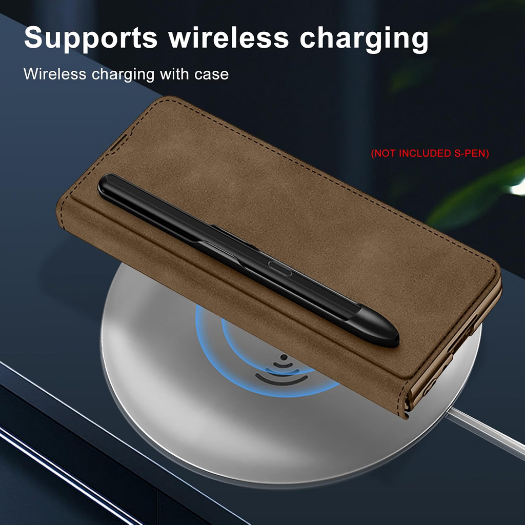 Samsung Galaxy Z Fold 5 Full Body Wallet Case Screen Protector S Pen - Image 4