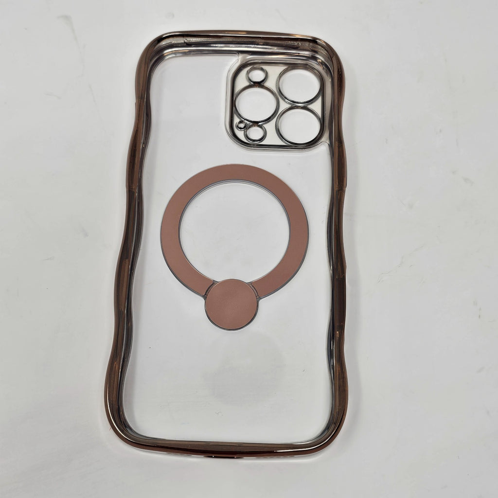 iPhone 16 Pro Max Case Magnetic Gold Wave Clear - Image 10