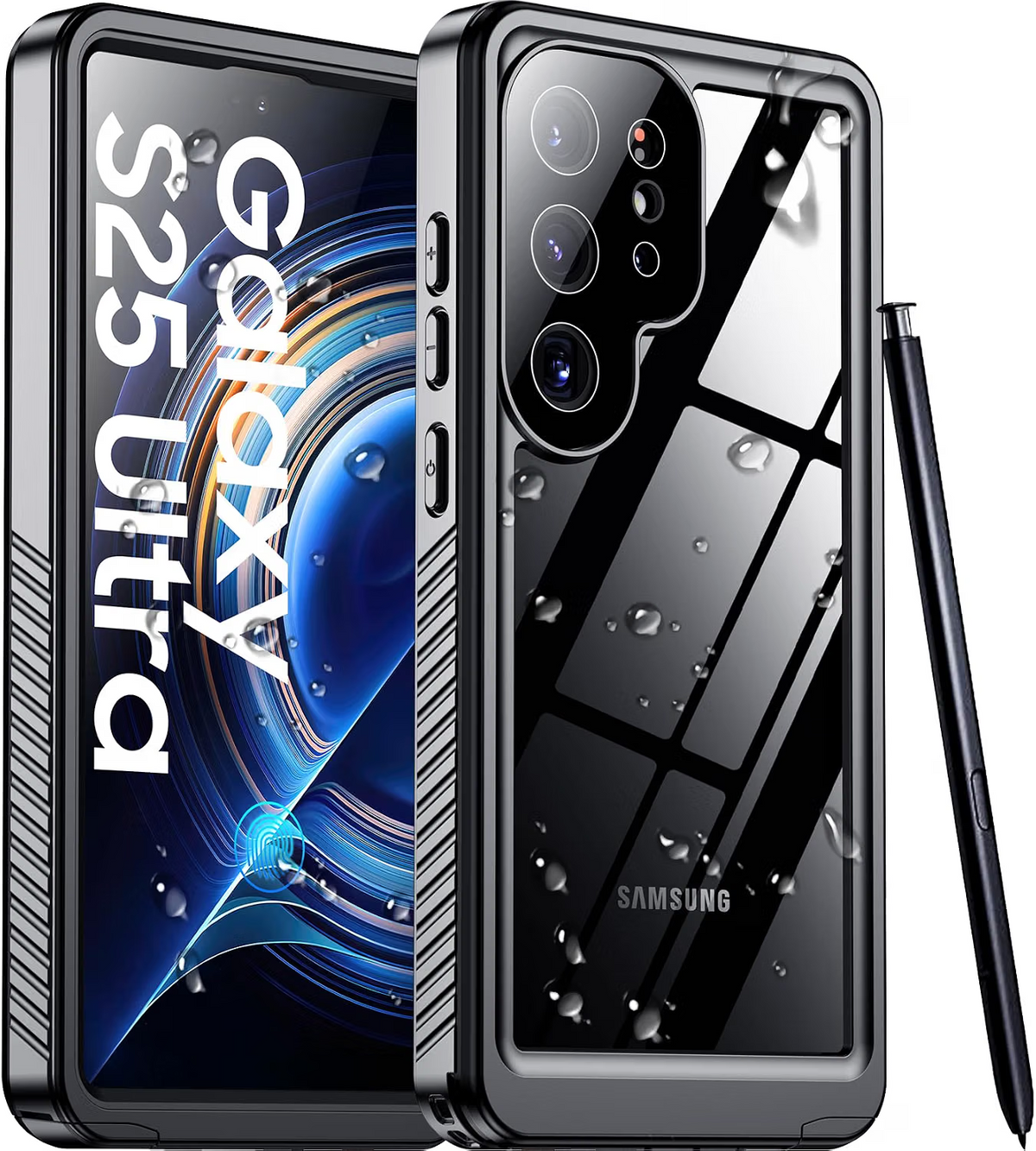 Samsung Galaxy S25 Ultra Case Waterproof full body case Black - Image 1
