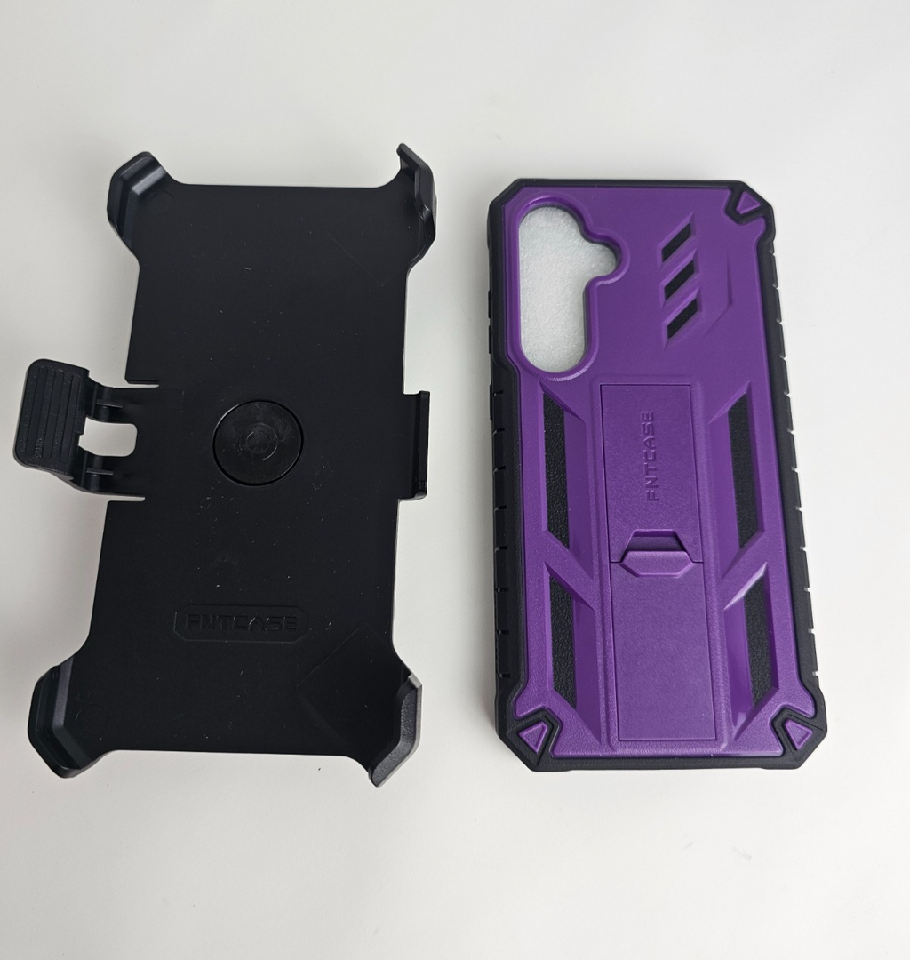 Samsung Galaxy S24 Plus Case Purple Full Coverage Belt Clip Kickstand - Image 9