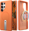 Samsung Galaxy S25 Magnetic Case Kickstand Orange - Image 1