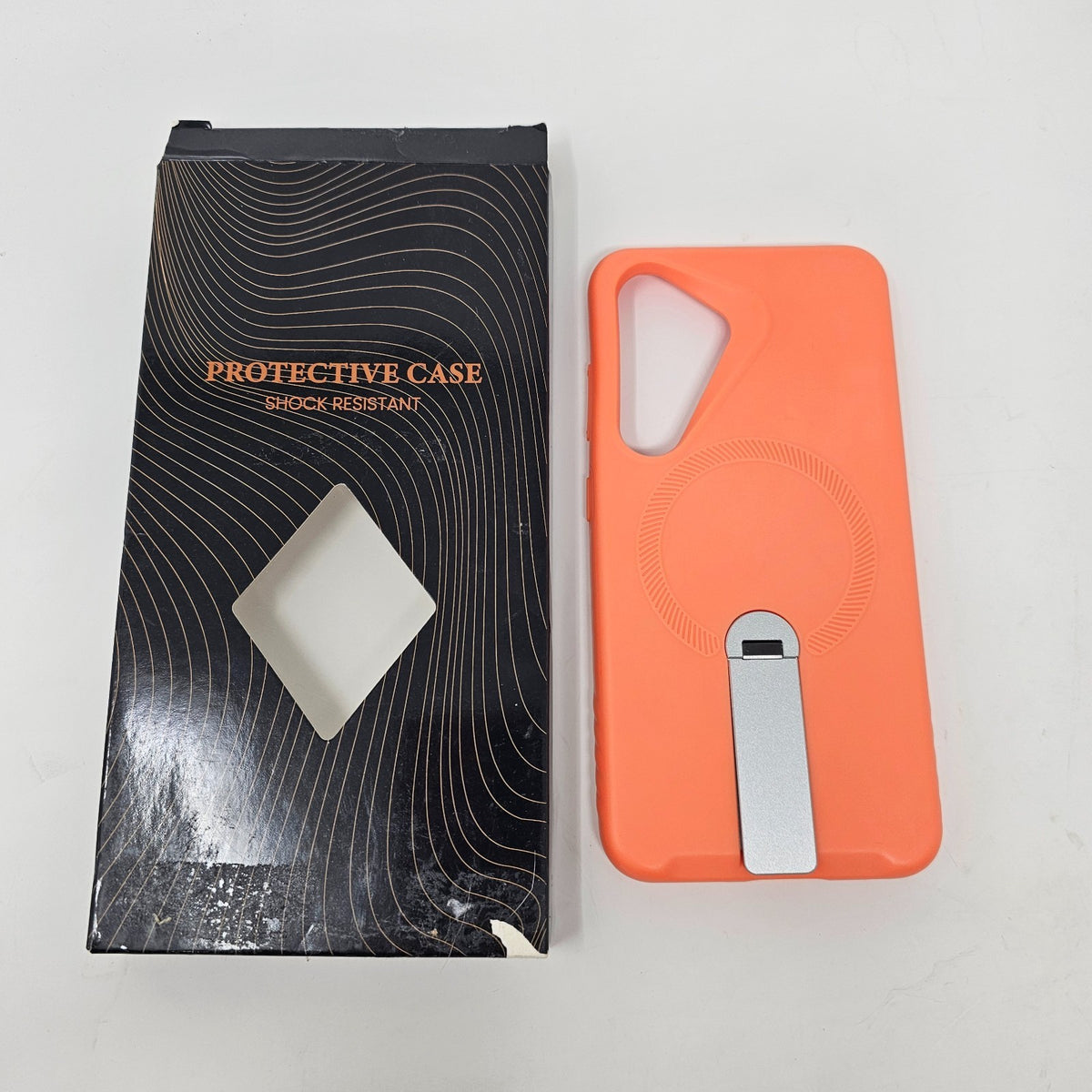 Samsung Galaxy S25 Magnetic Case Kickstand Orange - Image 15