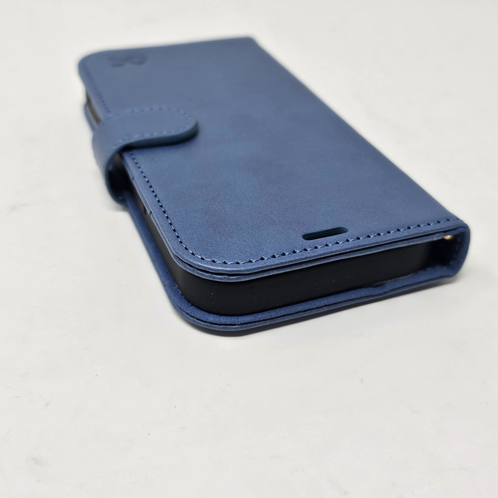 iPhone 16 Pro Wallet Wristlet Case Folio Blue Magnetic - Image 7