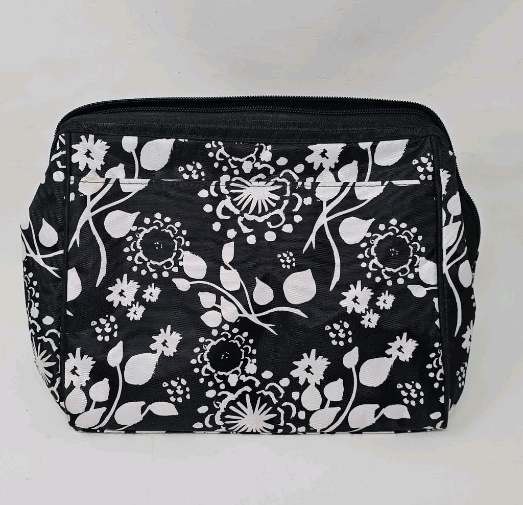 Thirty-one Zippered Cosmetic Makeup Bag Black & Pink - Image 1