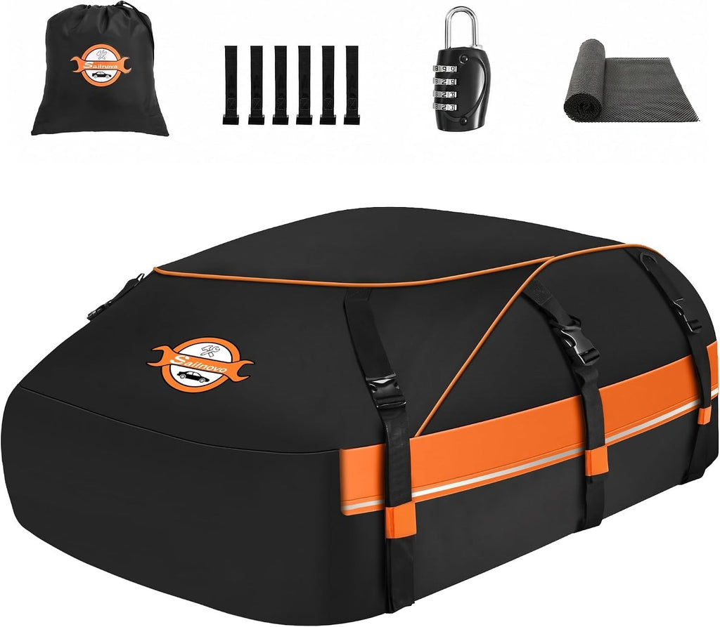 Sailnovo Aerodynamic Rooftop Cargo Carrier Bag, 20 Cubic Feet Waterproof - Image 1