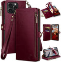 iPhone 15 Pro Wallet Case Folio Wine Red - Image 1
