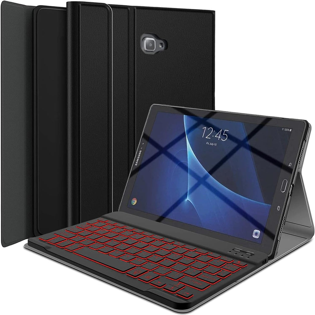 Backlit Keyboard Case for Samsung Galaxy Tab A 10.1" 2016 Wineecy - BLACK - Image 1