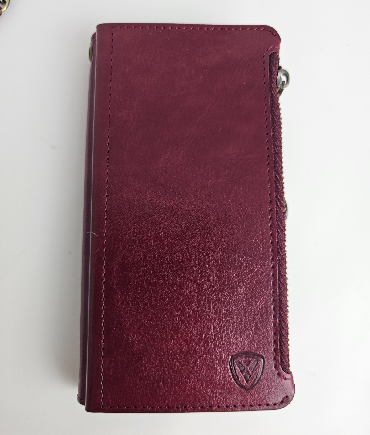 iPhone 15 Pro Wallet Case Folio Wine Red - Image 7