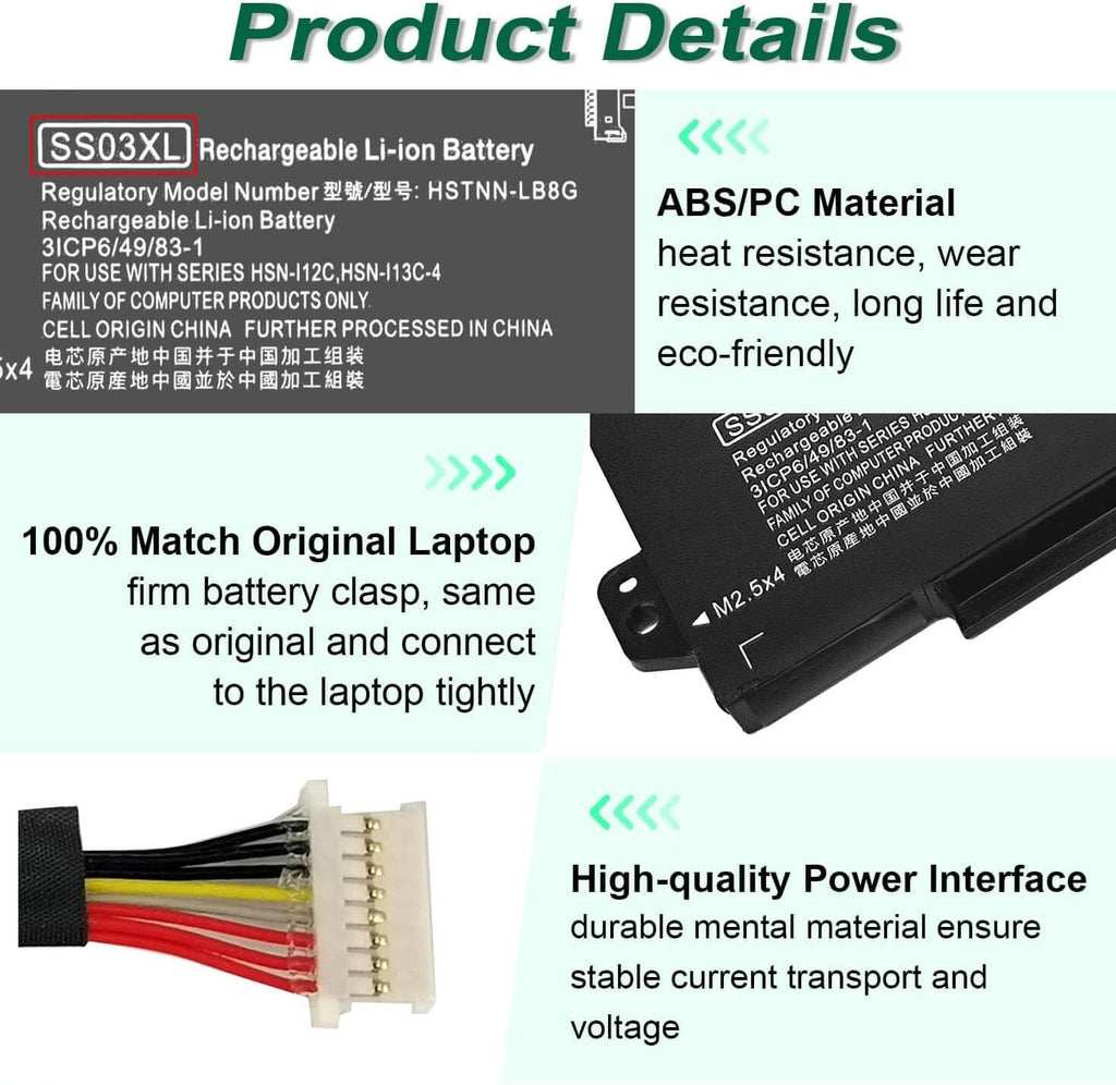 ✅SS03XL Battery/Charger For HP EliteBook 735 745 830 836 840 846 G5 933321-855 - Image 2