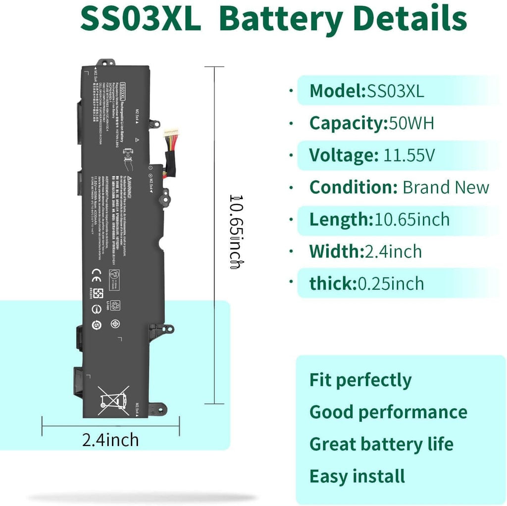 ✅SS03XL Battery/Charger For HP EliteBook 735 745 830 836 840 846 G5 933321-855 - Image 4