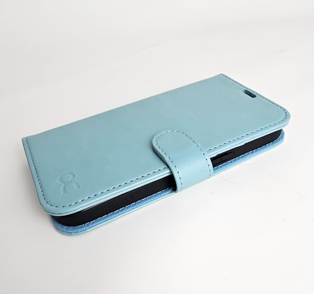 iPhone 15 Pro Wallet Case Flip Folio Mint Green - Image 12