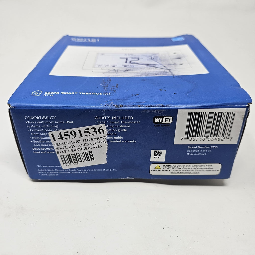 Replacement Sensi ST55 Smart Thermostat, NO wall base, No Mounting Accessories - Image 4