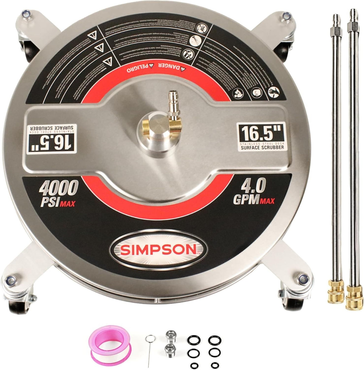 Simpson 16.5" Stainless Steel Pressure Washer Surface Cleaner, 80625 4000PSI NEW - Image 1