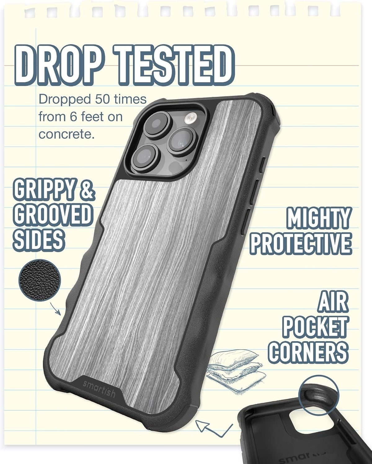 iPhone 15 Pro Wallet Case Gray Graspin' Aspen - Image 6