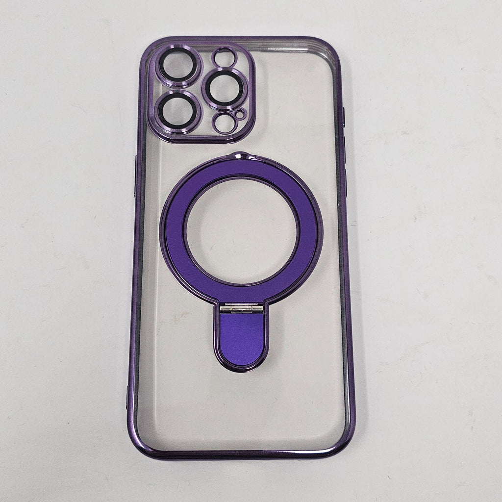 iPhone 15 Pro Max Kickstand Purple Glitter Case Cover - Image 3