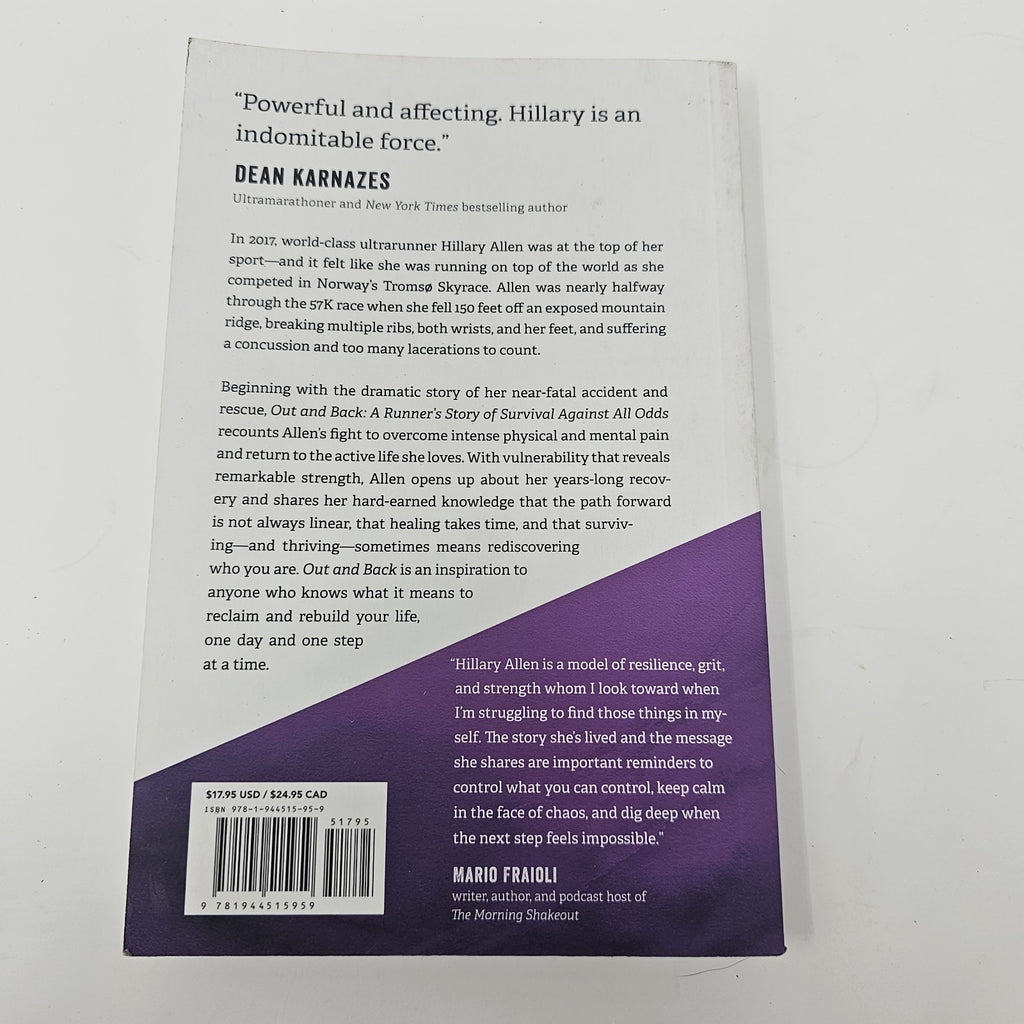 Out and Back: A Runner's Story of Survival Against All Odds by Allen, Hillary - Image 2