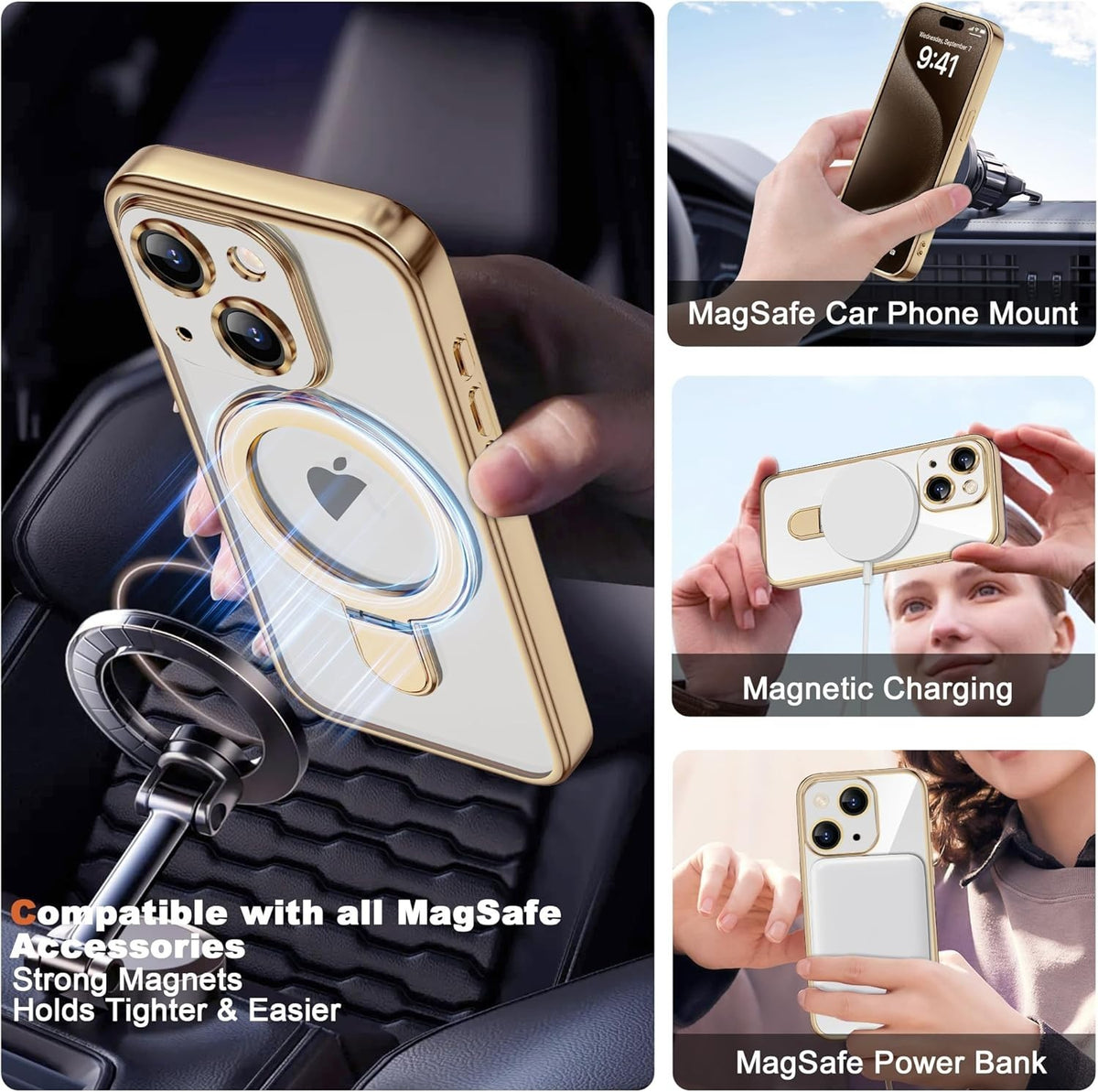 iPhone 14 Kickstand Gold Case - Image 4