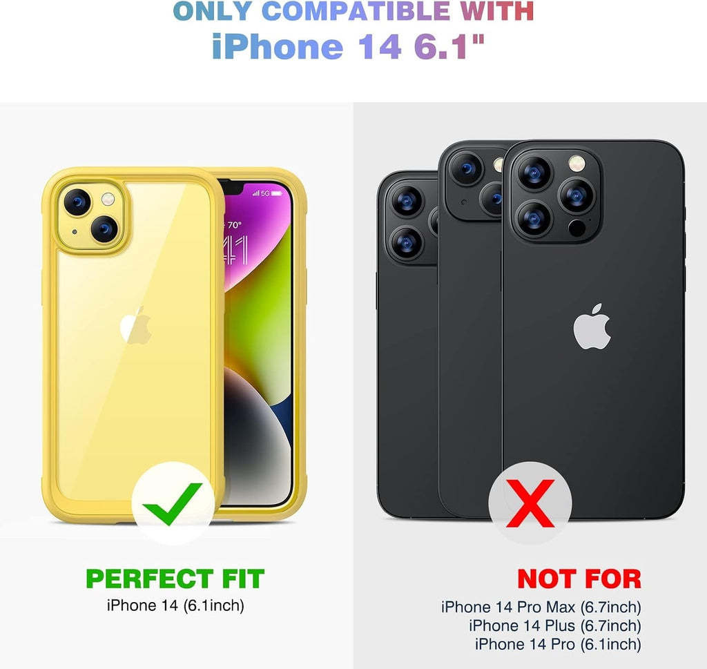 iPhone 14 Full Coverage Case Lemon Yellow Screen Protector - Image 4
