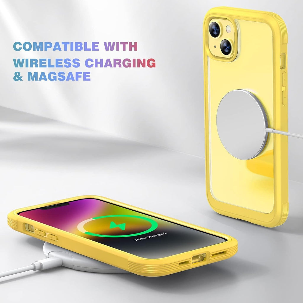 iPhone 14 Full Coverage Case Lemon Yellow Screen Protector - Image 5