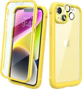 iPhone 14 Full Coverage Case Lemon Yellow Screen Protector - Image 1