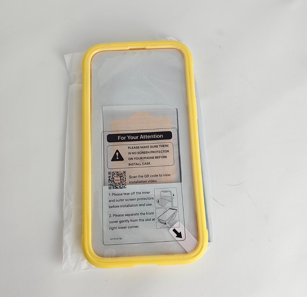 iPhone 14 Full Coverage Case Lemon Yellow Screen Protector - Image 9