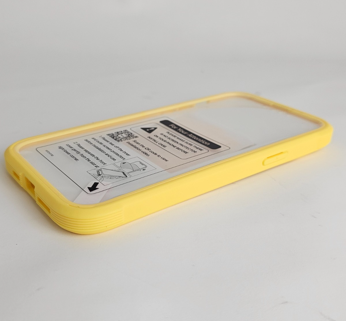 iPhone 14 Full Coverage Case Lemon Yellow Screen Protector - Image 11