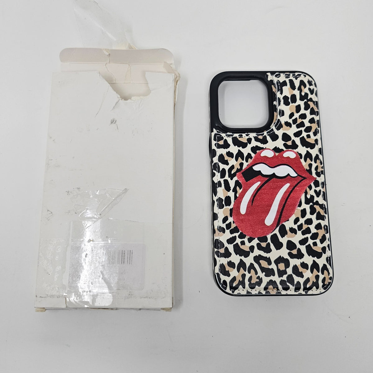 iPhone 14 Pro Max Wallet Case Leopard Tongue Lips Kiss - Image 13