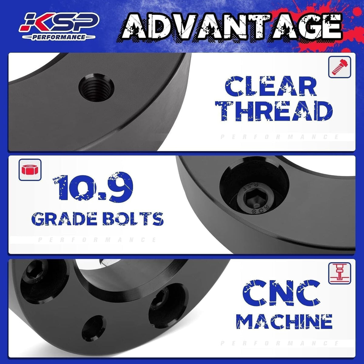 KSP 3" Front Leveling Lift Kit For Ford F150 Expedition 2" Strut Spacer Billet