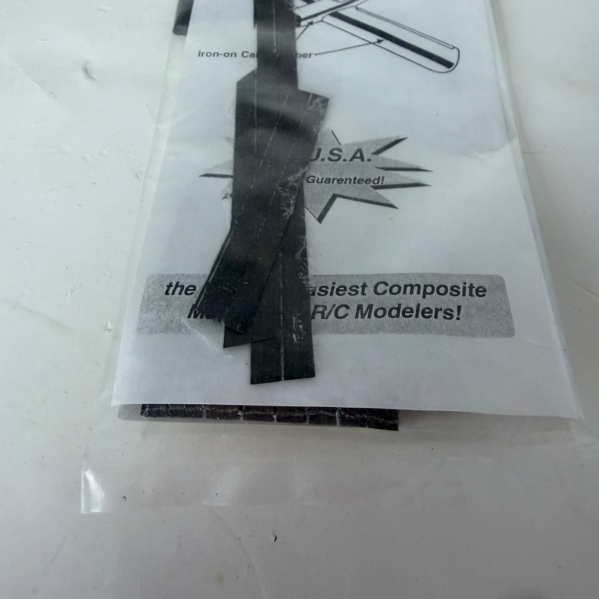 Vtg MPI Maxx Iron-On Carbon Fiber Strip 2"x48" ACCC722 RC Model Plane New Old St