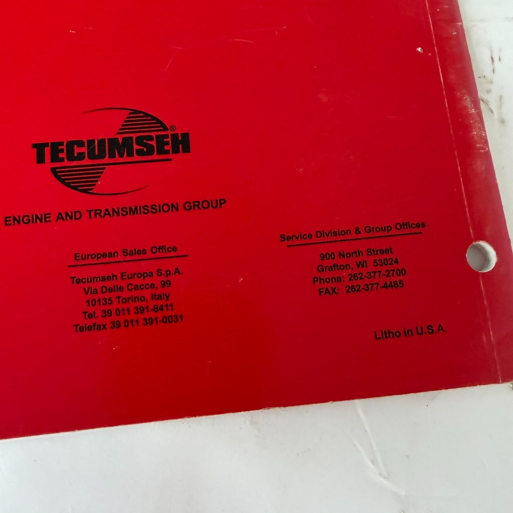Tecumseh V-Twin Engine Technicians Handbook