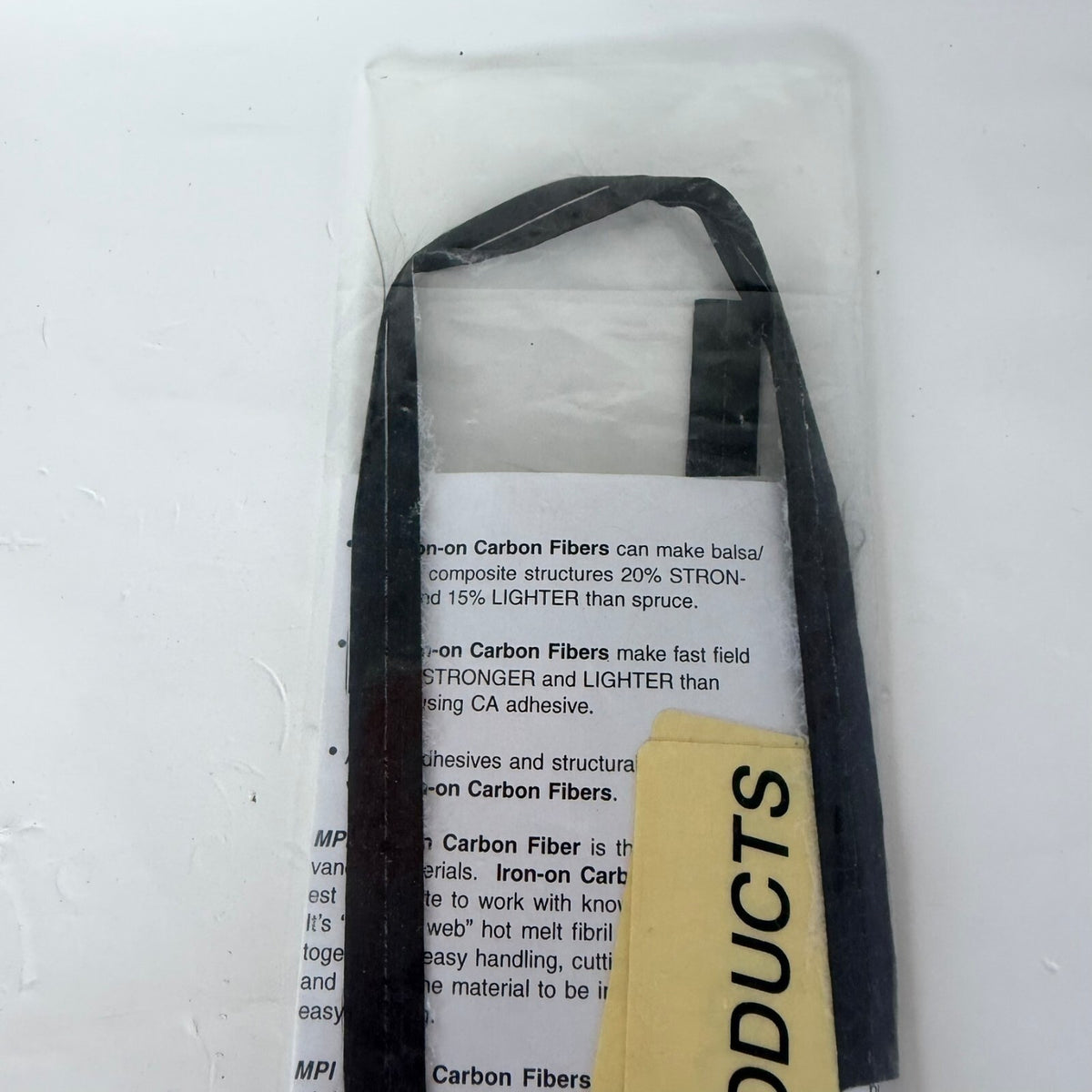 Vtg MPI Maxx Iron-On Carbon Fiber Strip 2"x48" ACCC722 RC Model Plane New Old St