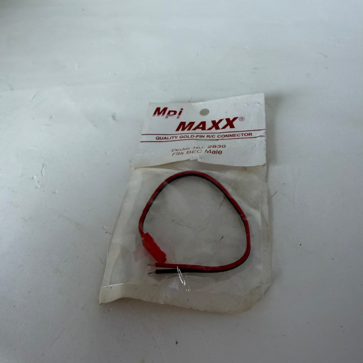 VINTAGE RC MPI MAXX #2830 ~  BEC (JST) MALE GOLD PIN CONNECTOR  New Old Stock