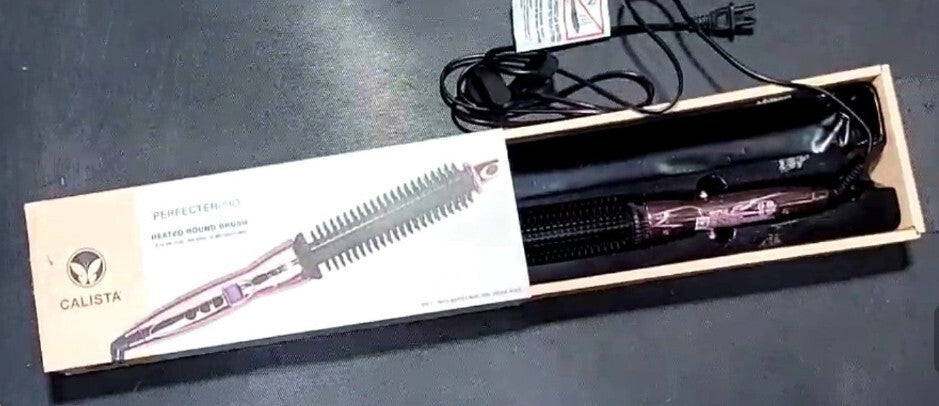 Calista Perfecter Pro Heated Round Brush 0.75" Rose Gold Volumizer Curler Styler
