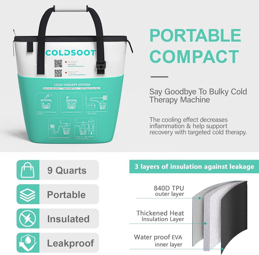 Cold Therapy Machine for Shoulder - Programmable Timer, Portable Cryotherapy