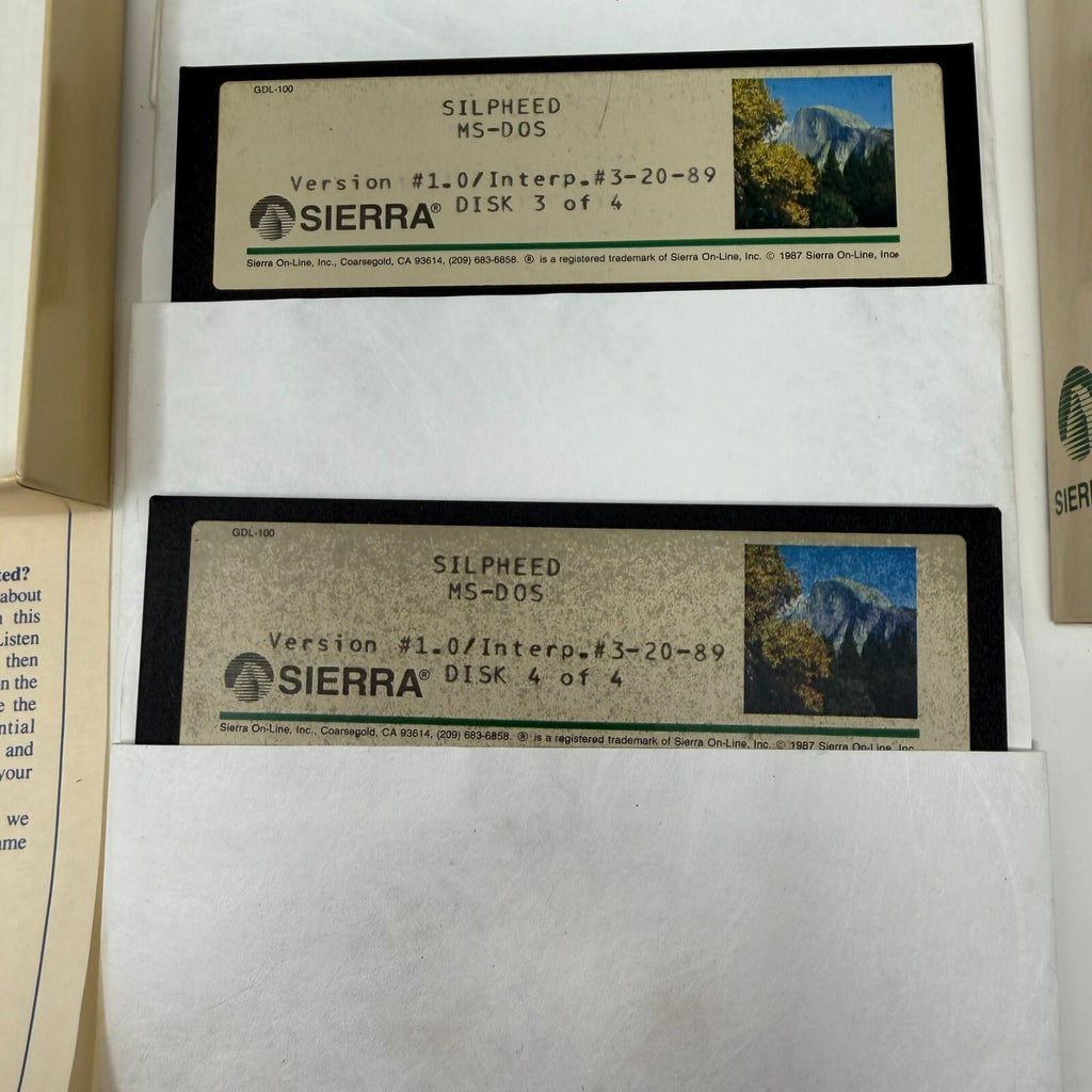 Vintage Silpheed MS-DOS Computer Game Set 1987- Hard & Floppy Disk