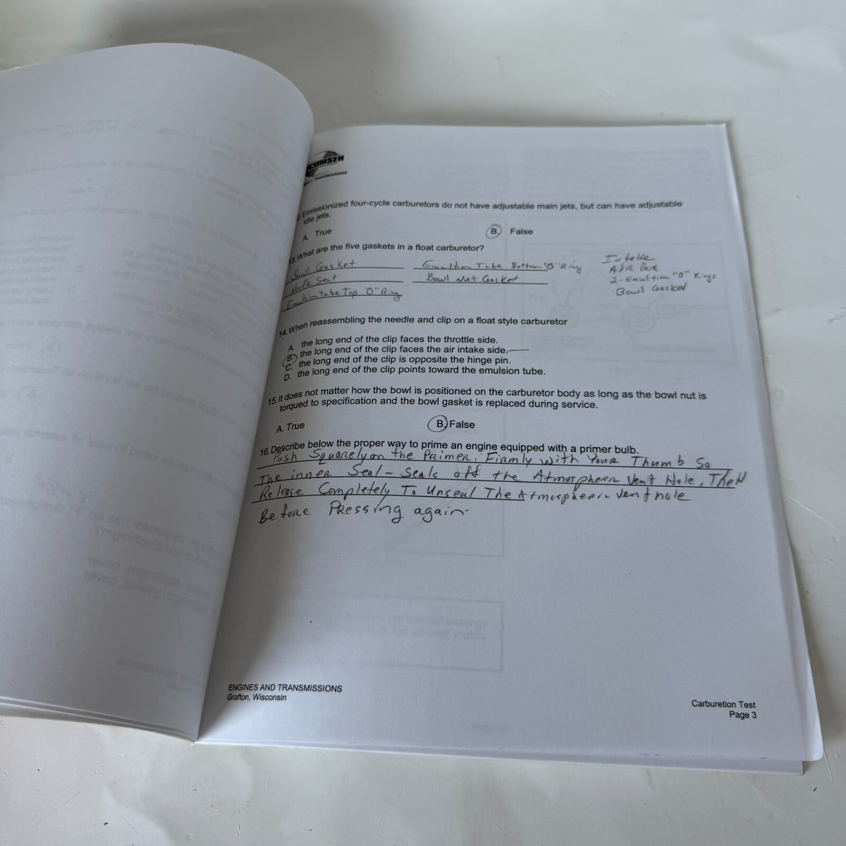Tecumseh Master Technican Study Guide