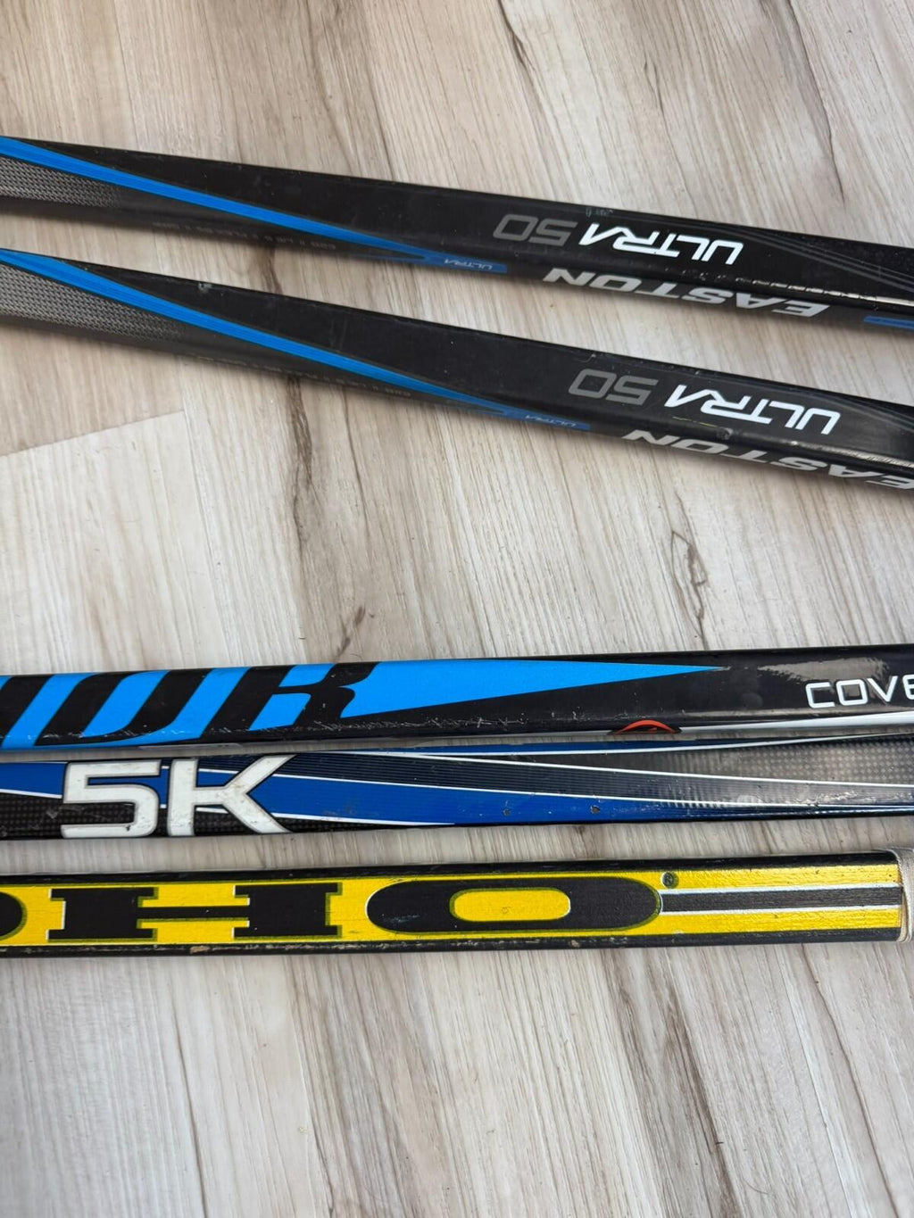 Hockey Stick Lot 5 PC Warrior Covert QRL Easton Ultra Reebok Koho Right/ Left